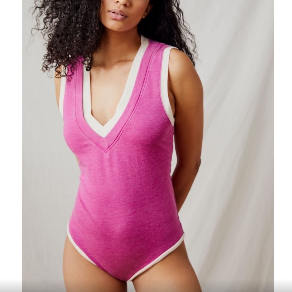 NWT Intimately Free People Cozy Cool Girl Dragonfruit Bodysuit Size M